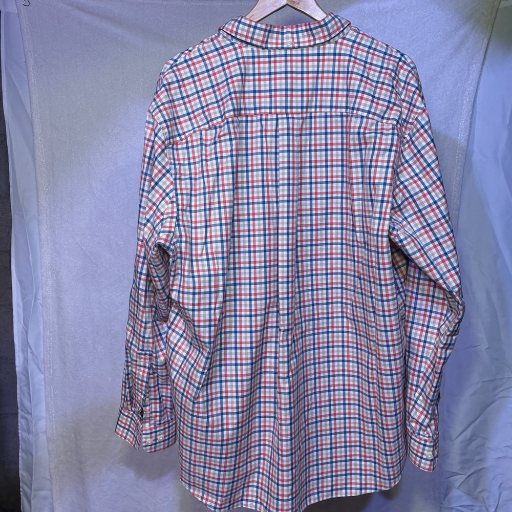 Duluth Trading Co Red and Blue Casual Button Down Shirt - Picture 3 of 7